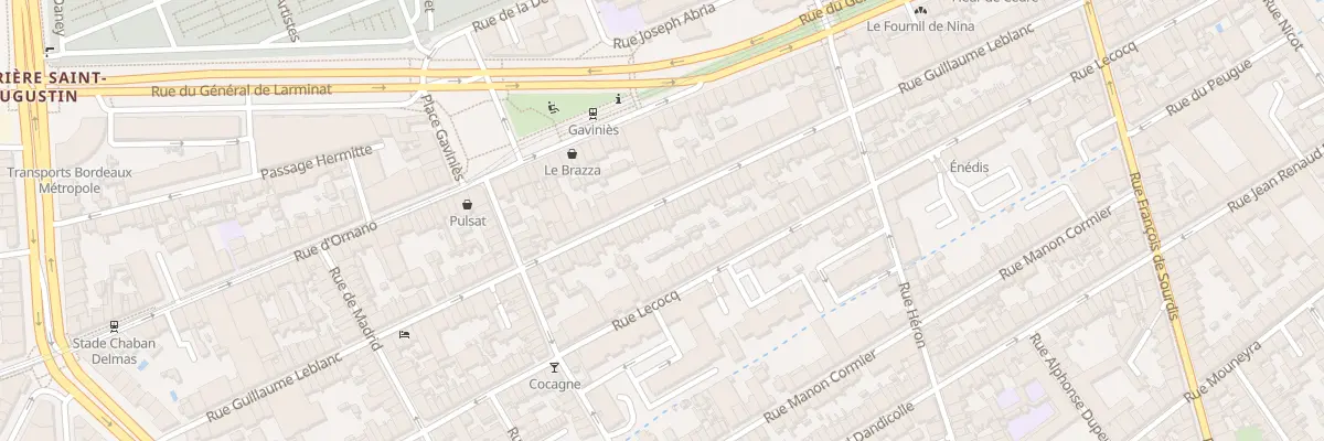 Plan du 100 Rue Guillaume Leblanc à Bordeaux