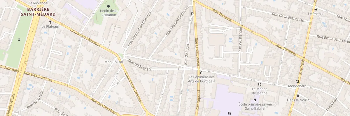 Plan du 139 Rue Mondenard à Bordeaux