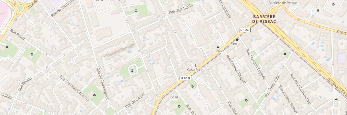 Plan du 19 Rue Laure Gatet à Bordeaux