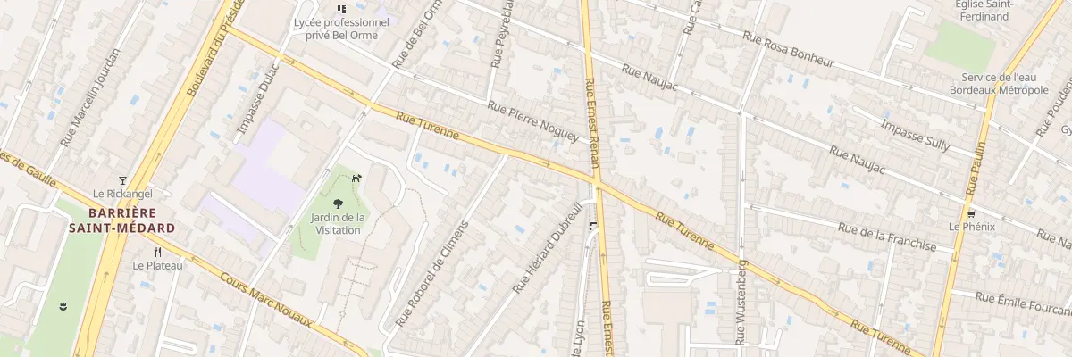 Plan du 216B Rue de Turenne à Bordeaux