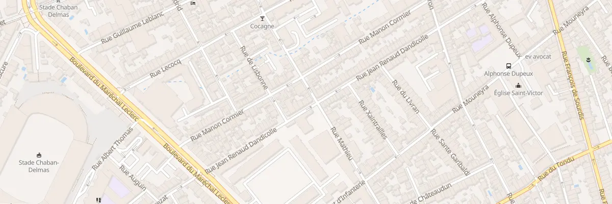 Plan du 155 Rue J Renaud Dandicolle à Bordeaux