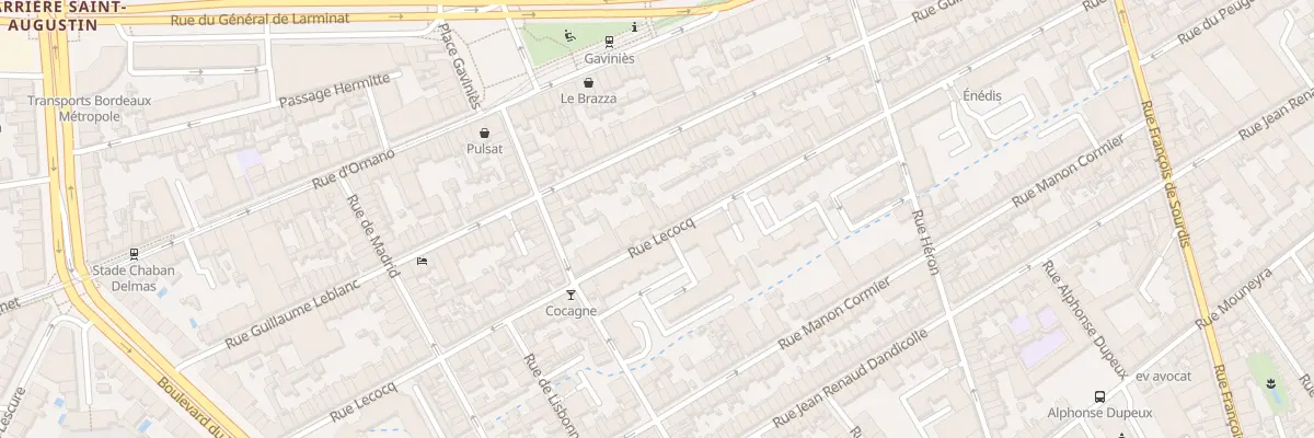 Plan du 215 Rue Lecocq à Bordeaux