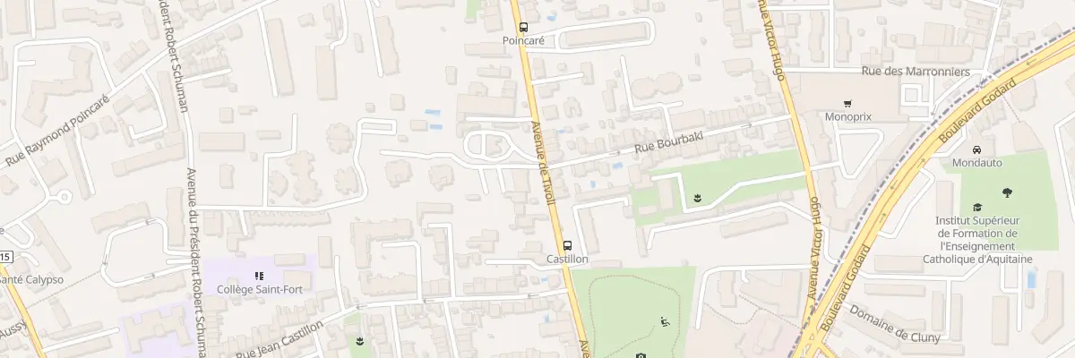 Plan du 74 Av de Tivoli au Bouscat