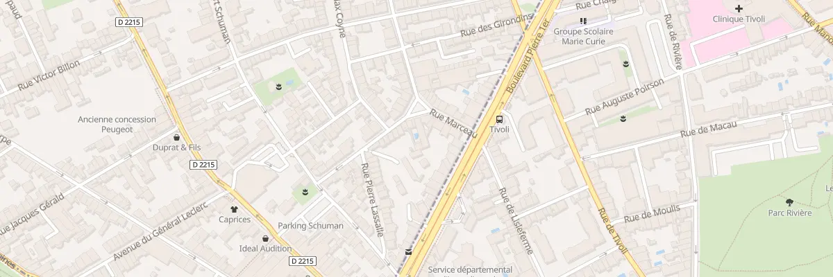 Plan du 3 Pl Marceau au Bouscat