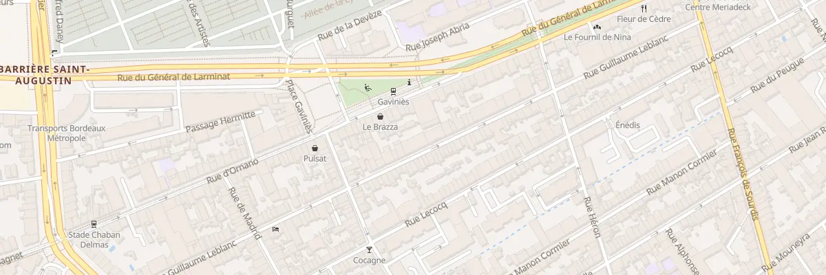 Plan du 85 Rue Guillaume Leblanc à Bordeaux