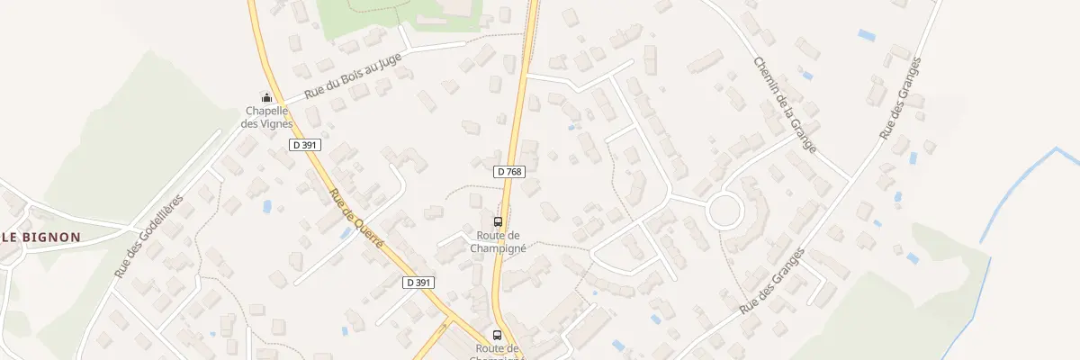Plan du 38 Rue de Champigné à Feneu
