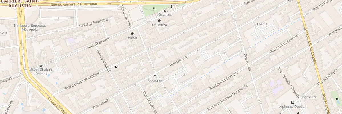 Plan du 217 Rue Lecocq à Bordeaux