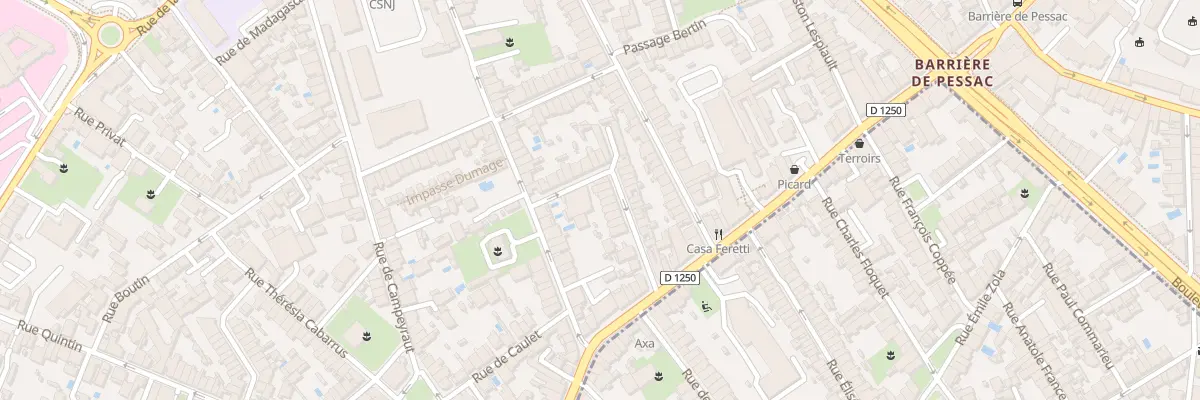 Plan du 26 Rue Laure Gatet à Bordeaux