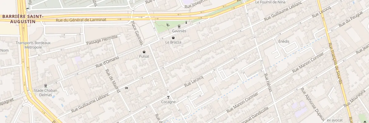 Plan du 114 Rue Guillaume Leblanc à Bordeaux