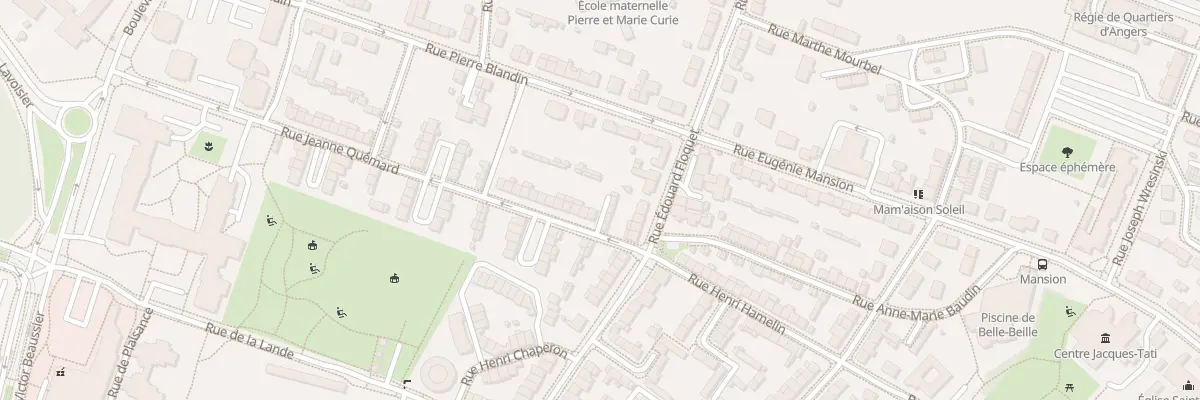 Plan du 2 Rue Jeanne Quémard à Angers