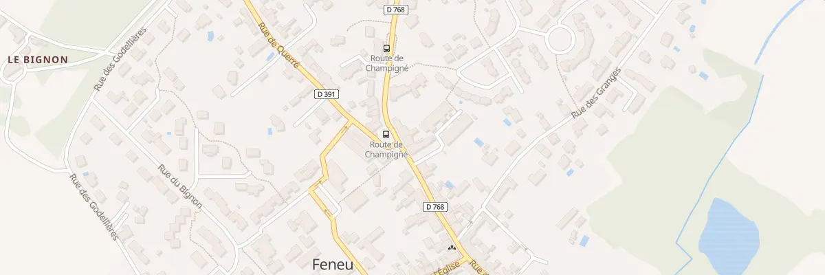 Plan du 28 Rue de Champigné à Feneu