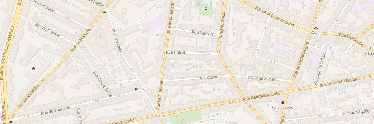 Plan du 22 Rue Cotrel à Bordeaux