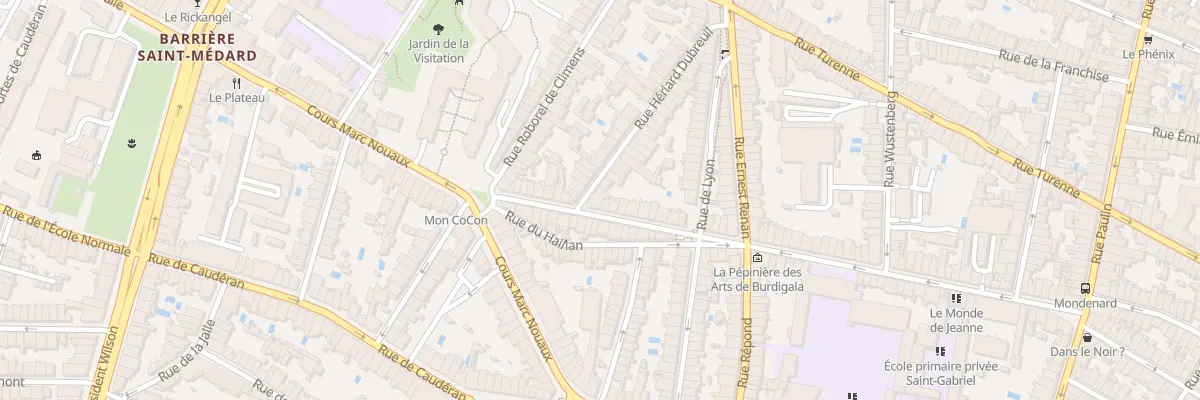 Plan du 153 Rue Mondenard à Bordeaux