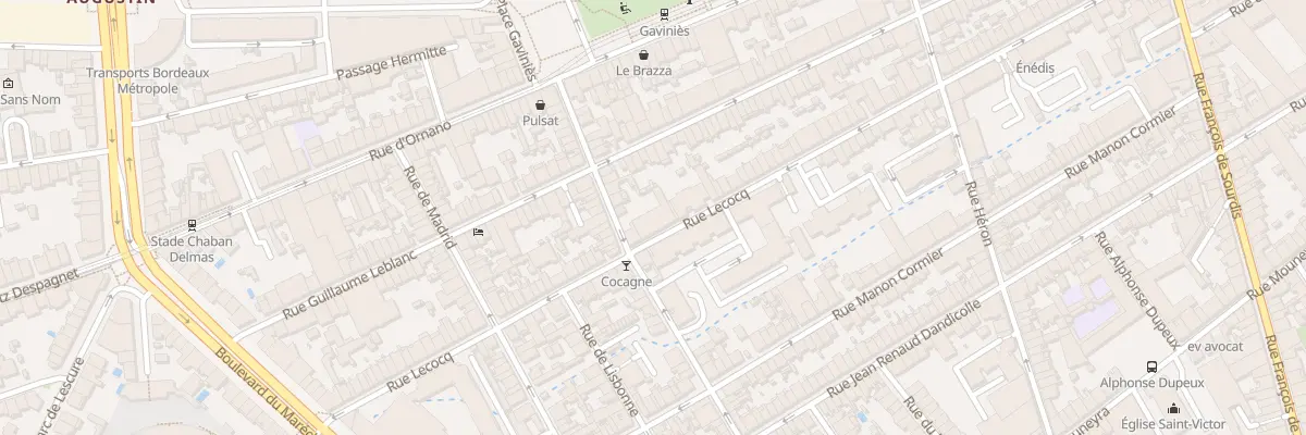 Plan du 227 Rue Lecocq à Bordeaux