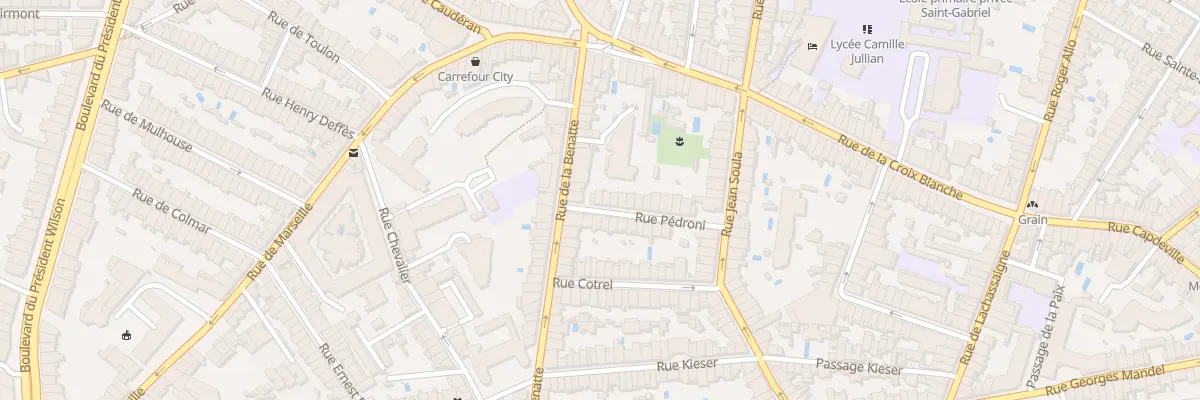 Plan du 21 Rue Pédroni à Bordeaux