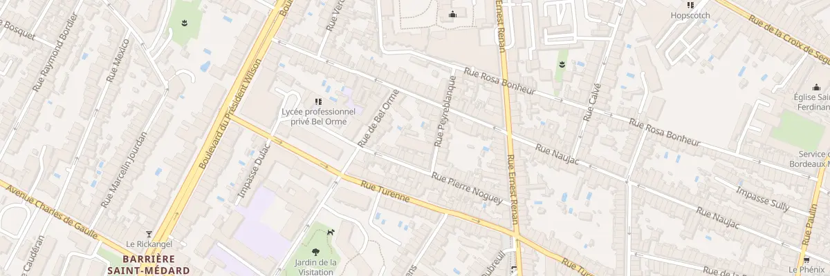 Plan du 7 Rue Peyreblanque à Bordeaux
