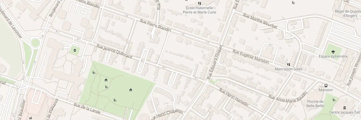 Plan du 12 Rue Jeanne Quémard à Angers