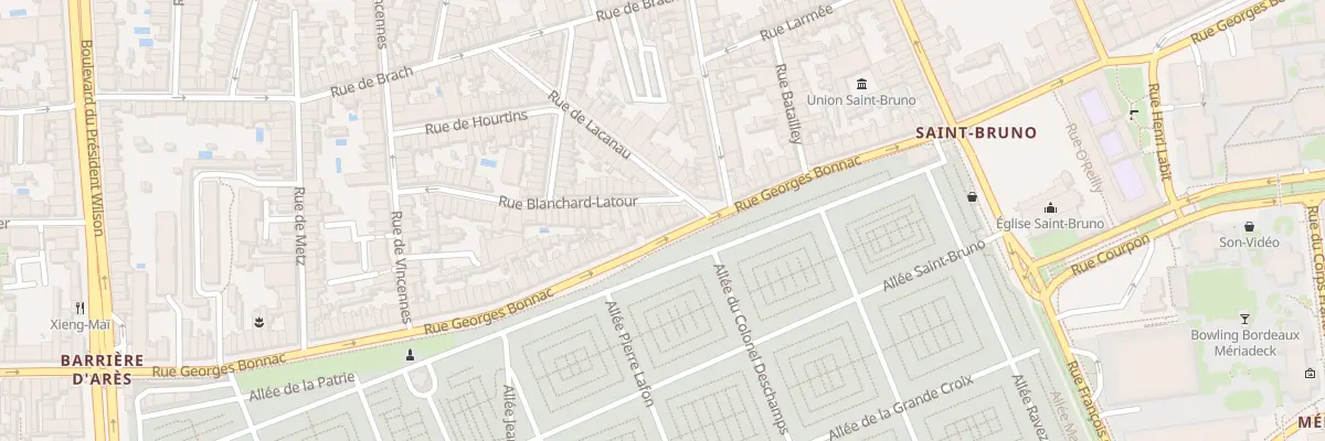 Plan du 245 Rue Georges Bonnac à Bordeaux