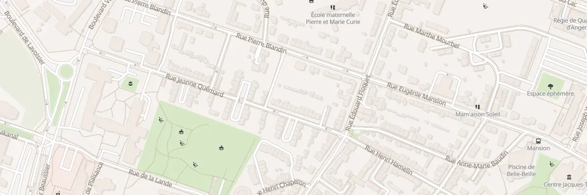 Plan du 16 Rue Jeanne Quémard à Angers