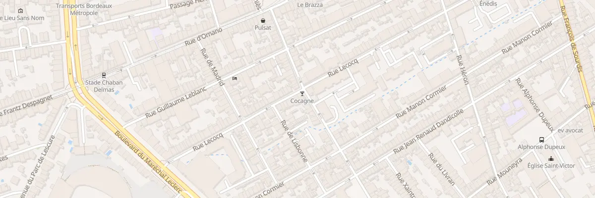Plan du 202 Rue Lecocq à Bordeaux