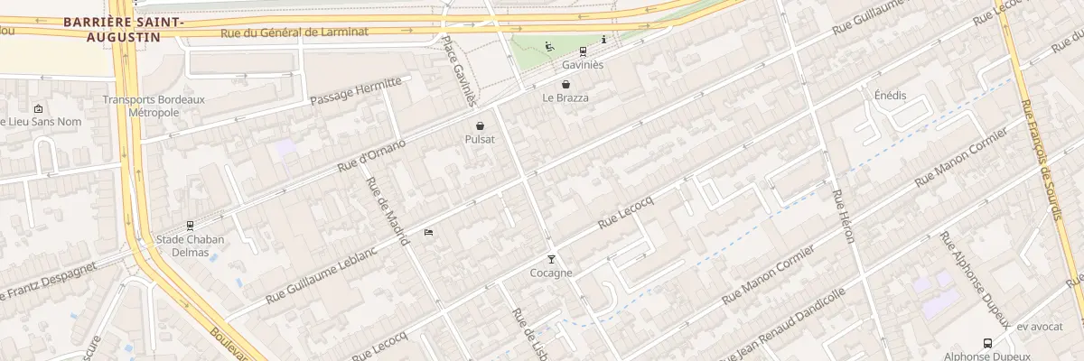 Plan du 128 Rue Guillaume Leblanc à Bordeaux