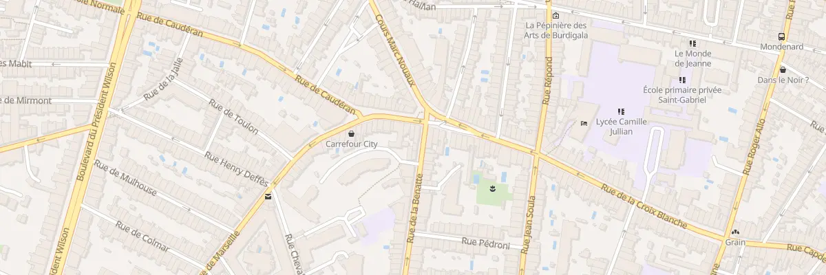 Plan du 4 Rue de Caudéran à Bordeaux
