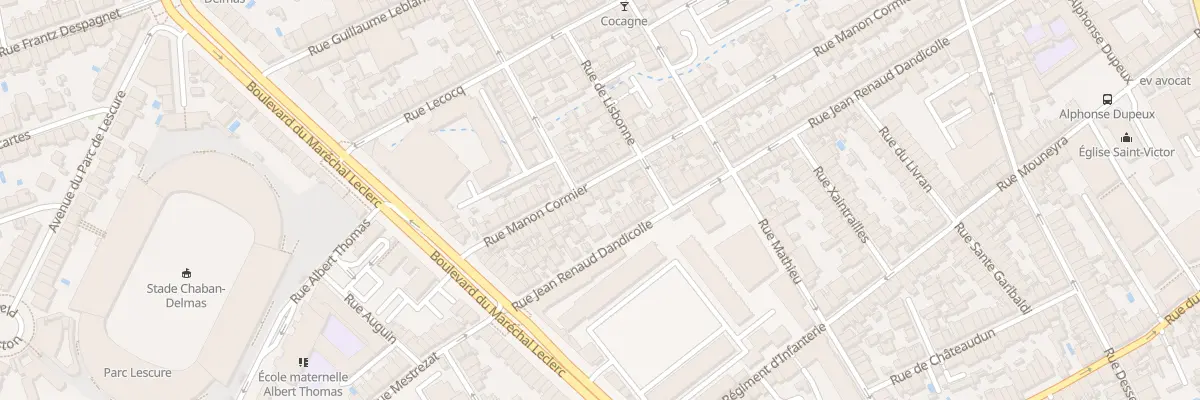 Plan du 146 Rue Manon Cormier à Bordeaux