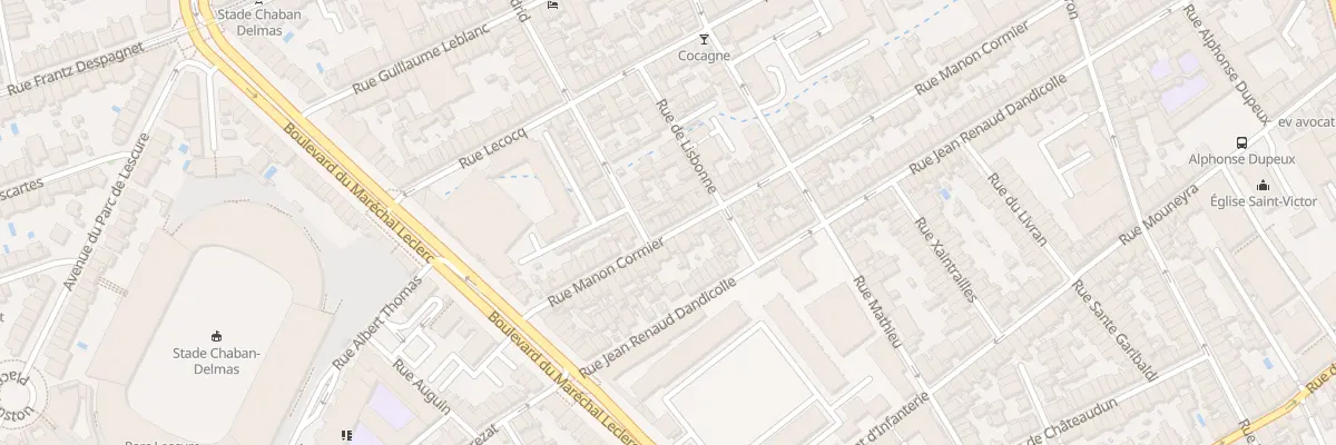 Plan du 151 Rue Manon Cormier à Bordeaux