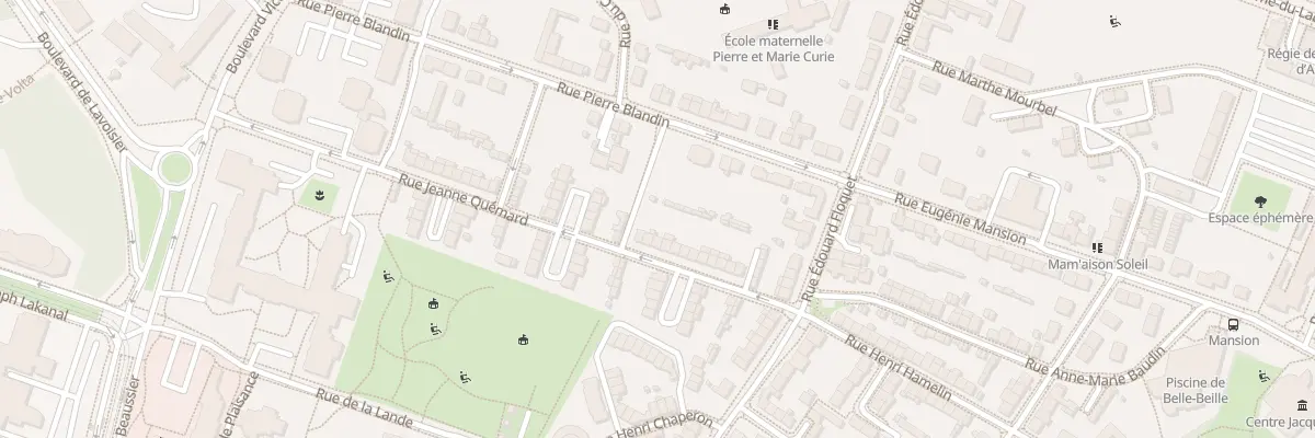 Plan du 22 Rue Jeanne Quémard à Angers