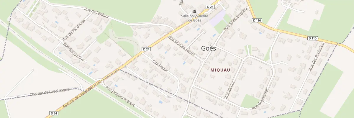 Plan du 6 Rue Maryse Bastie à Goès