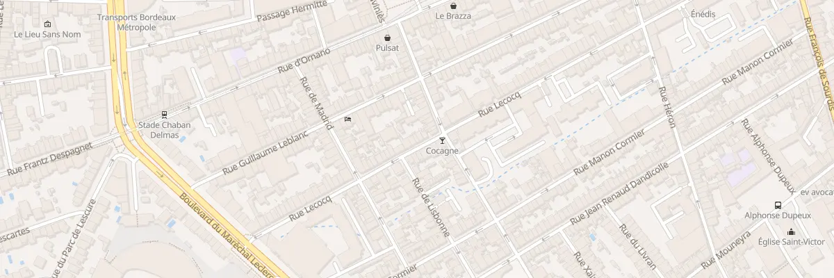 Plan du 241 Rue Lecocq à Bordeaux