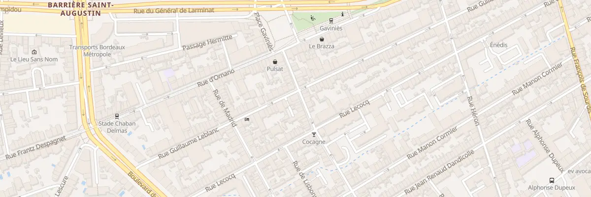 Plan du 130 Rue Guillaume Leblanc à Bordeaux