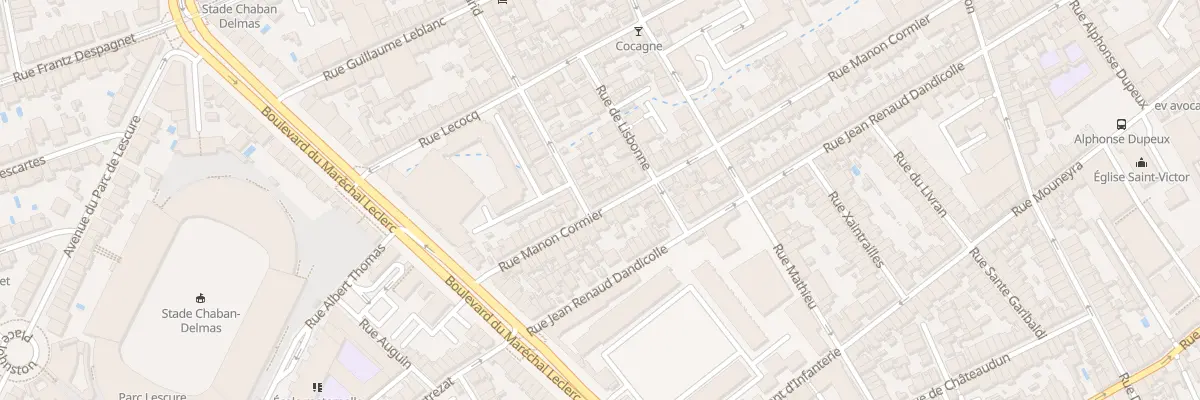 Plan du 153 Rue Manon Cormier à Bordeaux