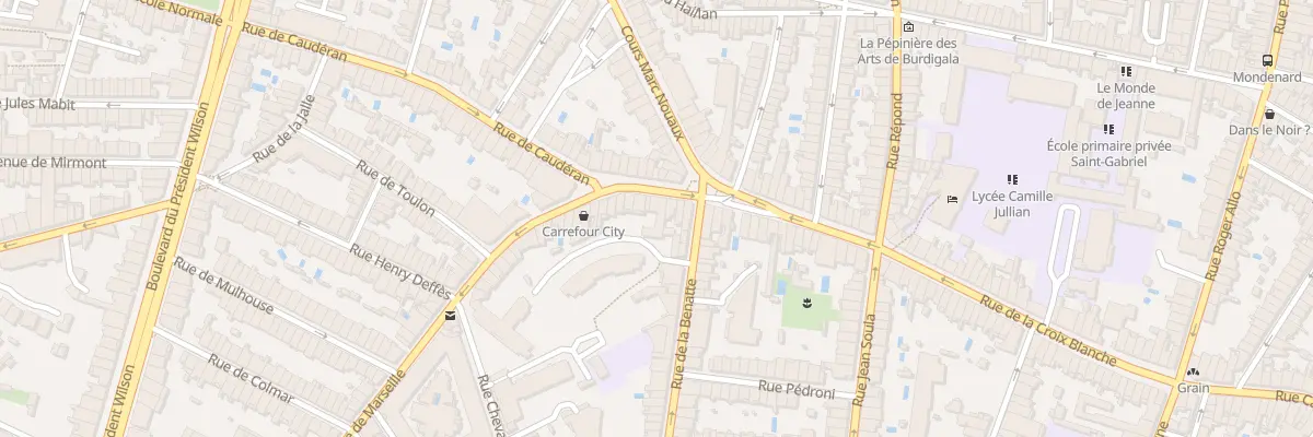 Plan du 10 Rue de Caudéran à Bordeaux