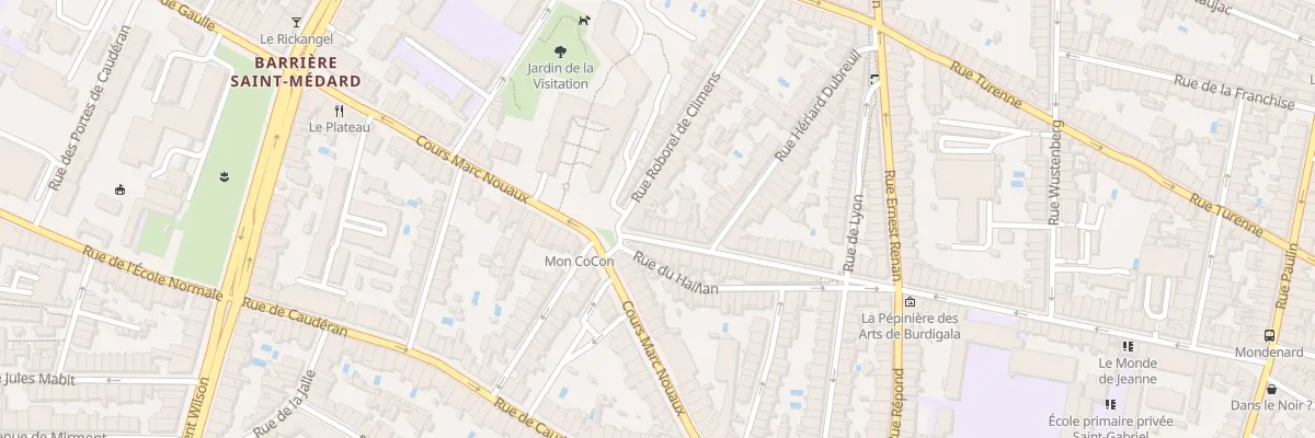 Plan du 165 Rue Mondenard à Bordeaux