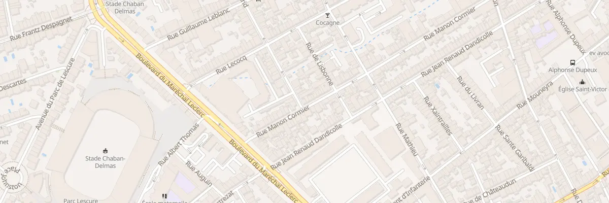 Plan du 155 Rue Manon Cormier à Bordeaux