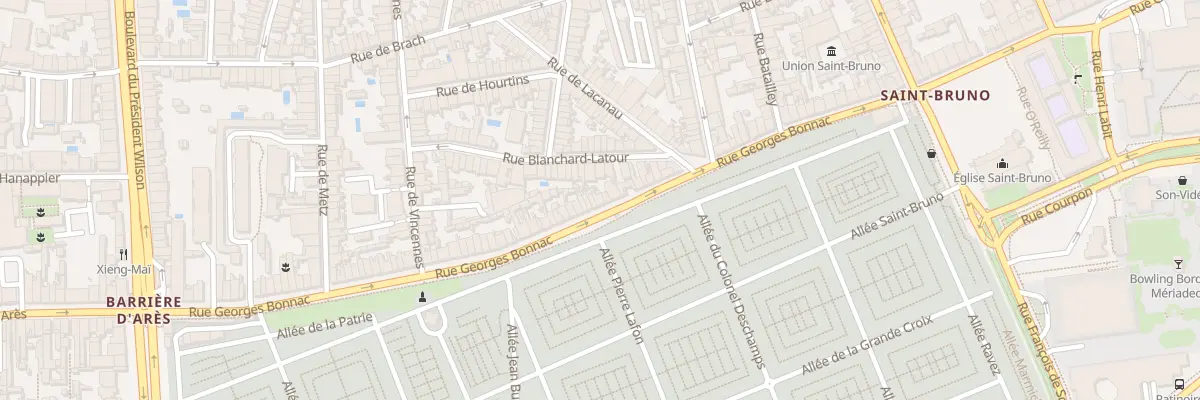 Plan du 261 Rue Georges Bonnac à Bordeaux