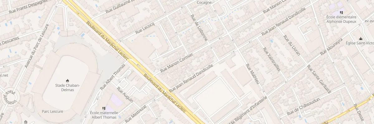 Plan du 154 Rue Manon Cormier à Bordeaux