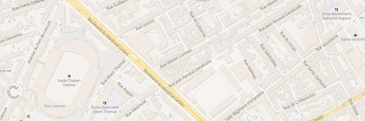 Plan du 158 Rue Manon Cormier à Bordeaux