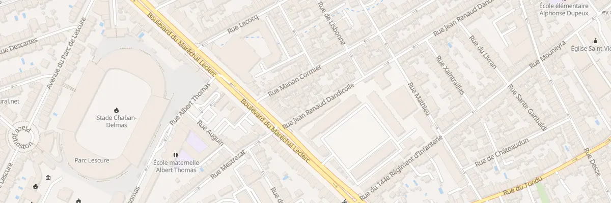 Plan du 189 Rue J Renaud Dandicolle à Bordeaux
