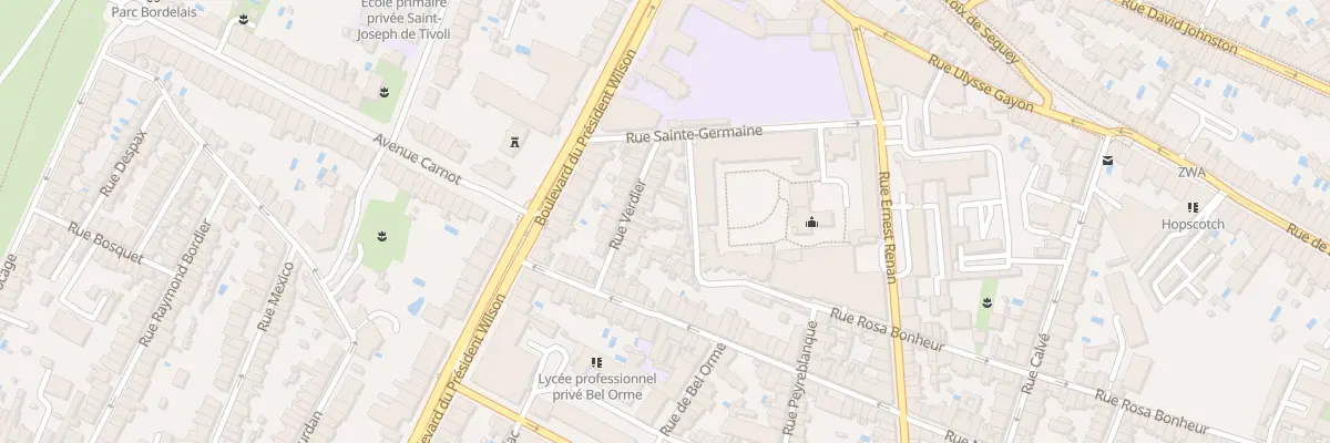 Plan du 18 Rue Verdier à Bordeaux