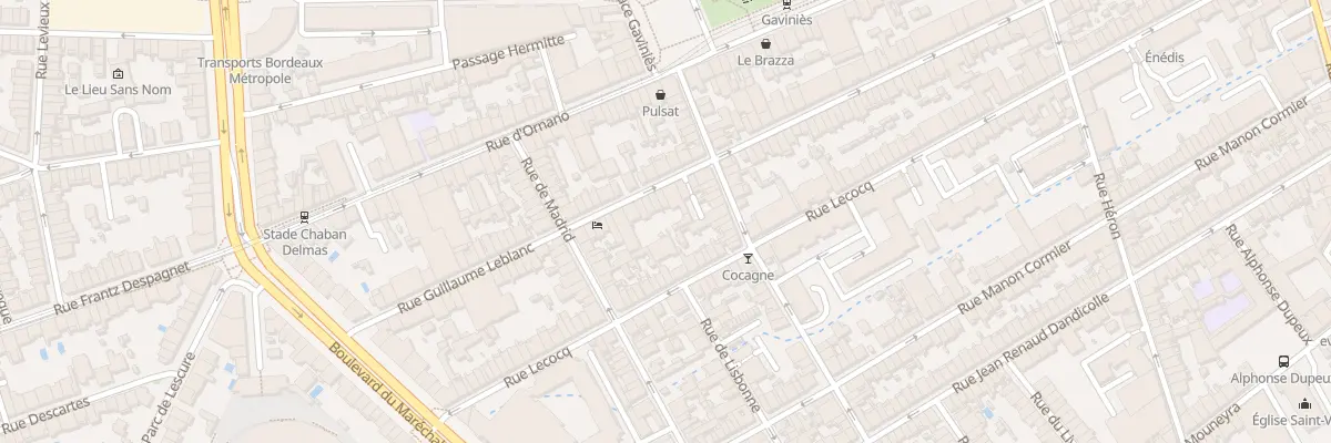 Plan du 142 Rue Guillaume Leblanc à Bordeaux