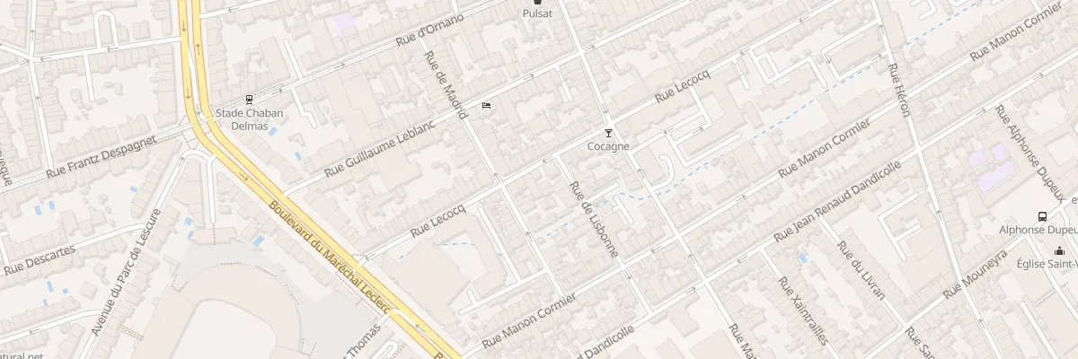 Plan du 218 Rue Lecocq à Bordeaux