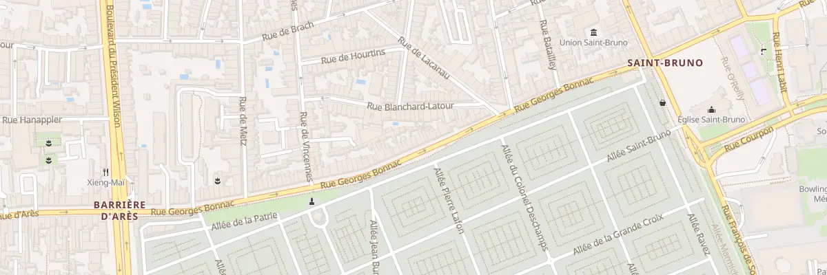 Plan du 271 Rue Georges Bonnac à Bordeaux