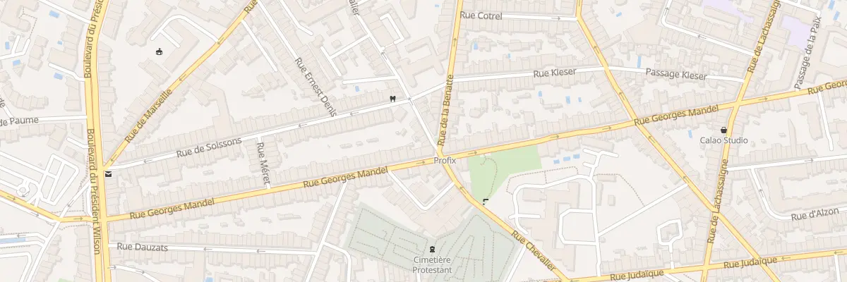 Plan du 23 Rue Chevalier à Bordeaux