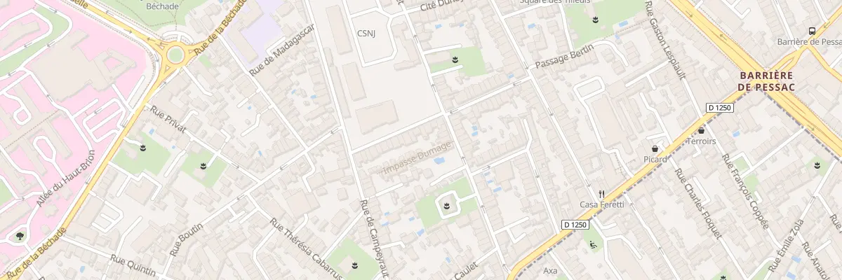 Plan du 8 Rue Barthelemy à Bordeaux