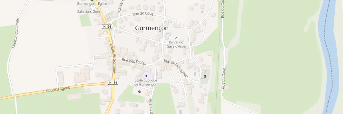 Plan du 2 Rue de Lazères à Gurmençon