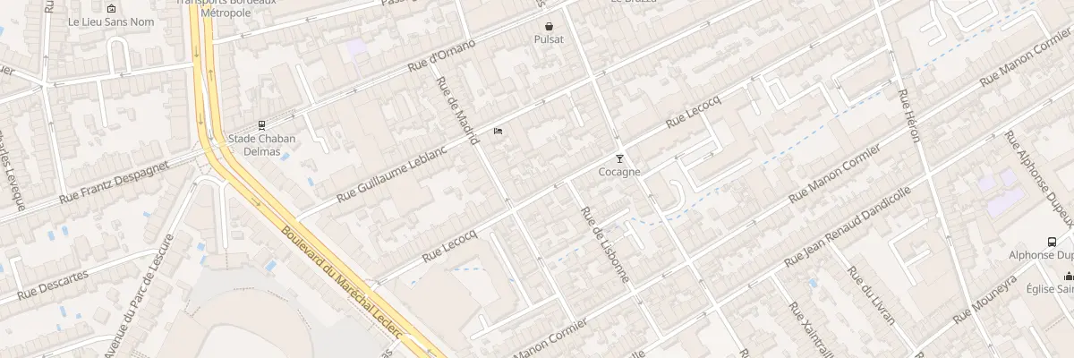 Plan du 253 Rue Lecocq à Bordeaux