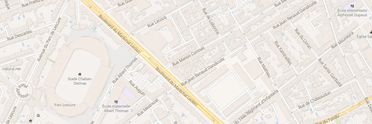 Plan du 166 Rue Manon Cormier à Bordeaux