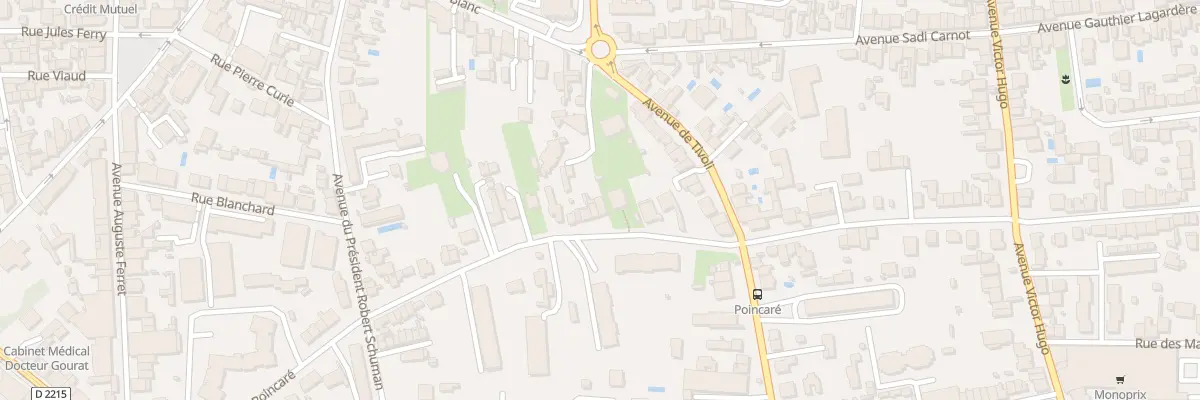 Plan du 86 Rue Raymond Poincaré au Bouscat